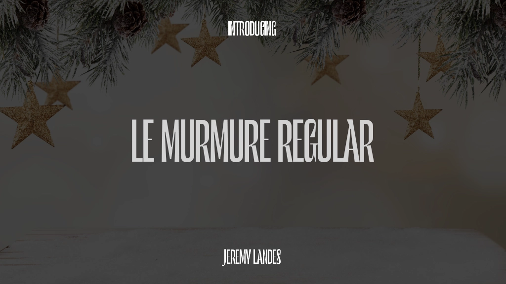 Le Murmure Regular 字体样本图像  1