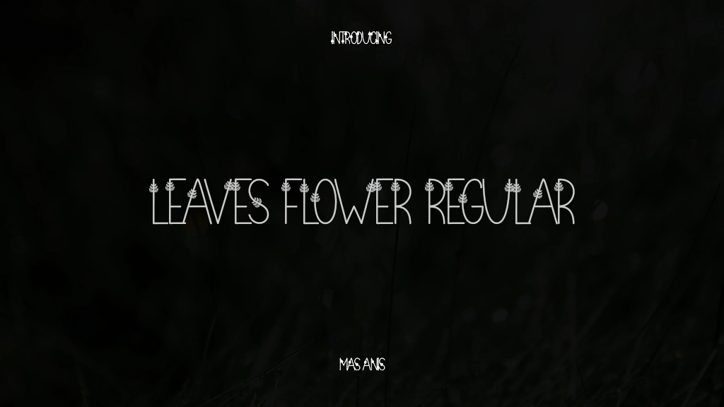 Leaves Flower Regular Font Sample Images  1