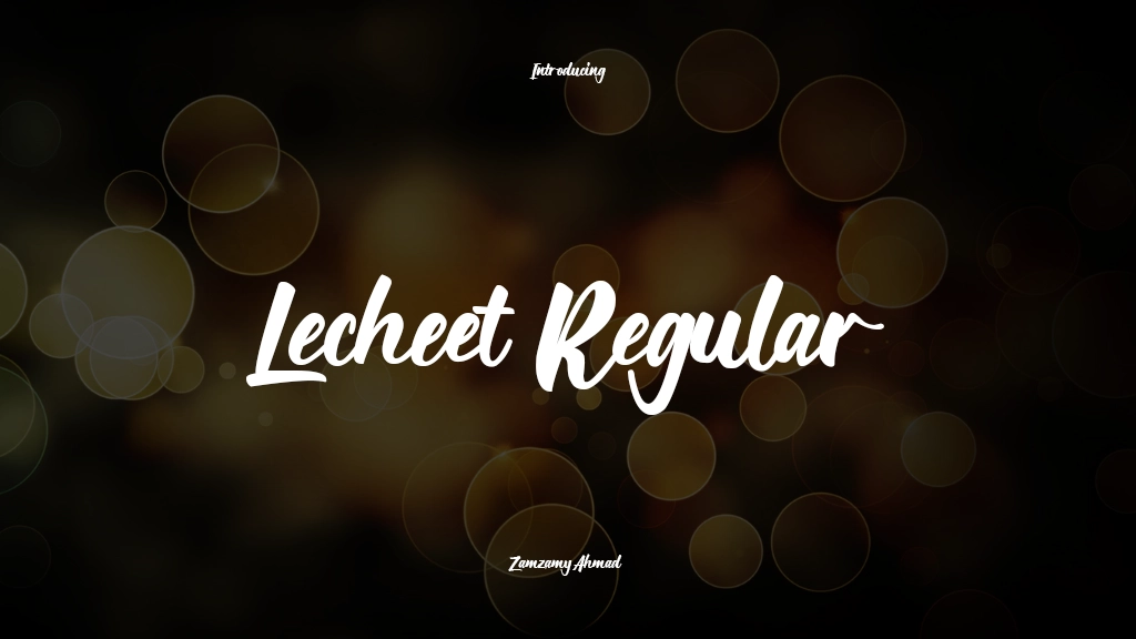 Lecheet Regular Font Sample Images  1