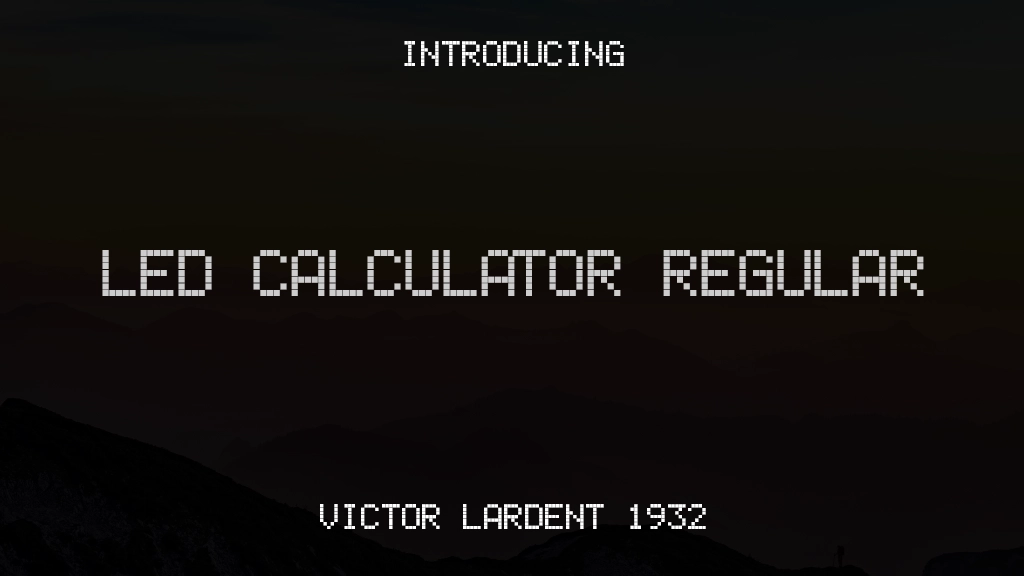 LED Calculator Regular Font Sample Images  1