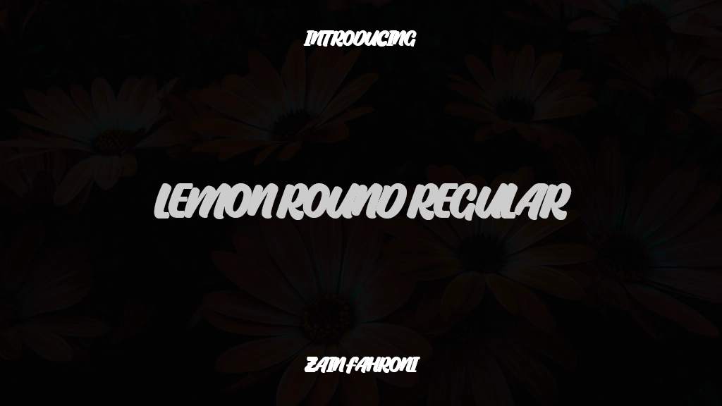 Lemon Round Regular Beispielbilder für Schriftarten  1