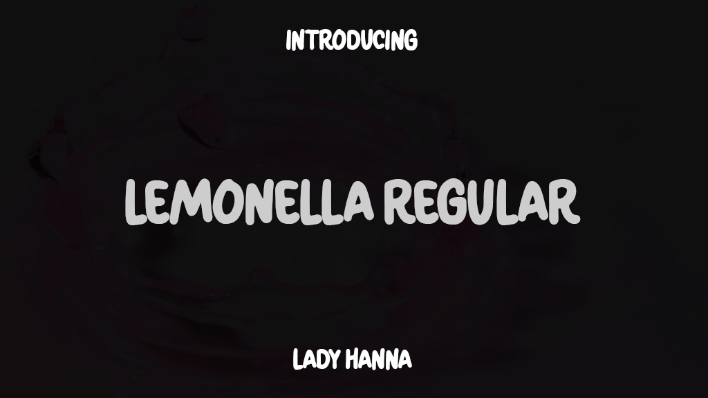 Lemonella Regular Beispielbilder für Schriftarten  1