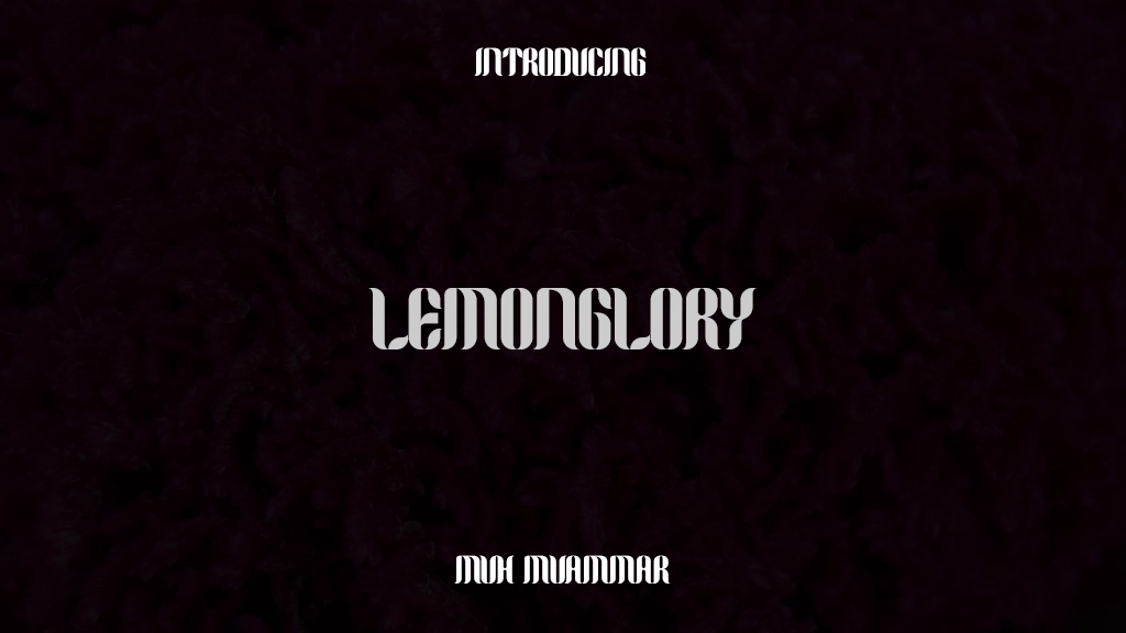 Lemonglory Personal Use Only Beispielbilder für Schriftarten  1