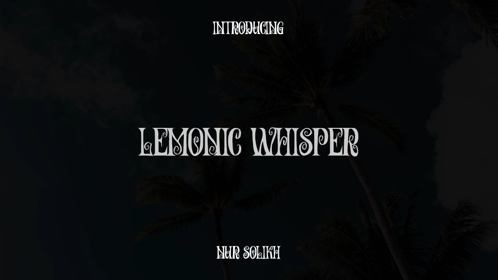 Lemonic Whisper Whisper Imagens de amostra de fonte  1