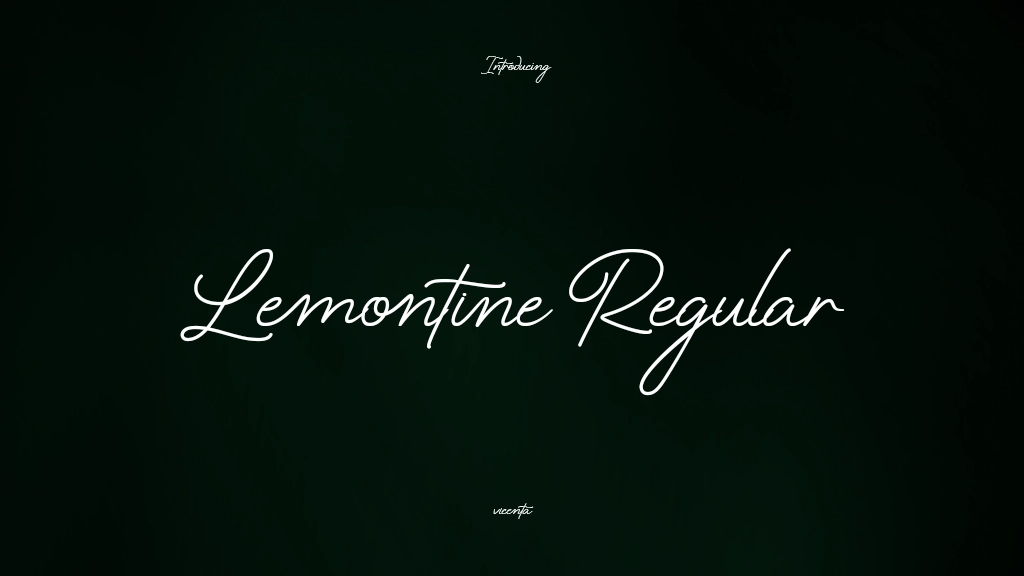 Lemontine Regular Images d’exemples de polices  1