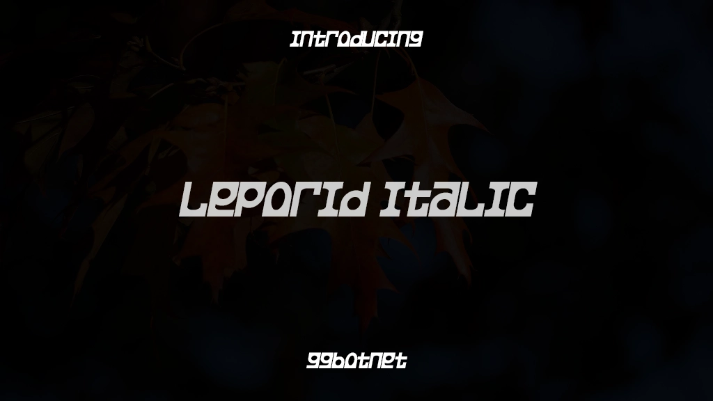 Leporid Italic Font Sample Images  1