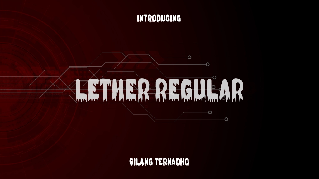 LETHER Regular Font Sample Images  1