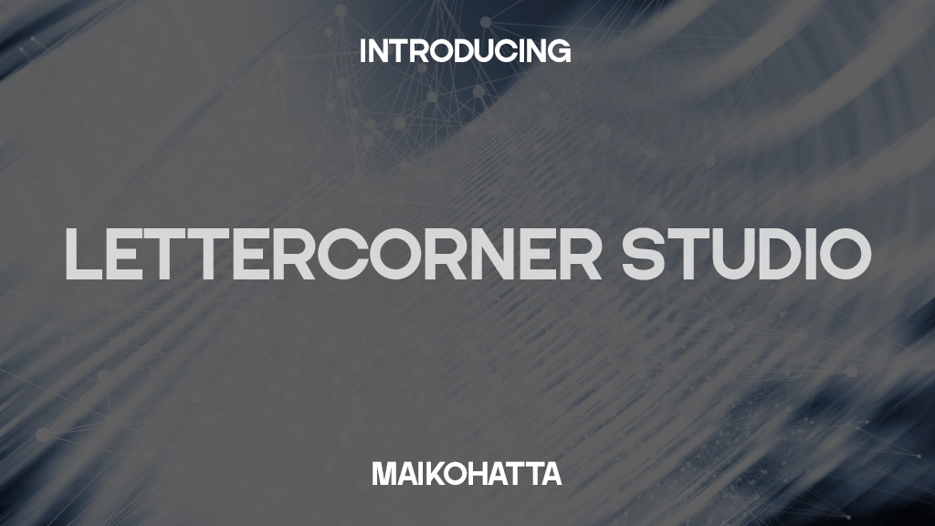 Lettercorner Studio Font Sample Images  1