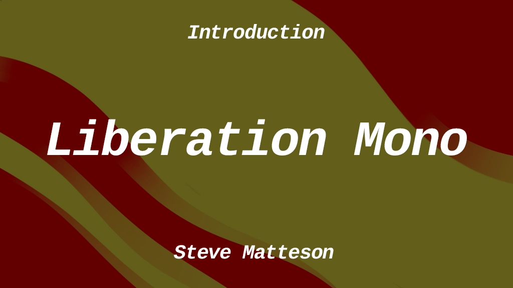 Liberation Mono Font Sample Images  1