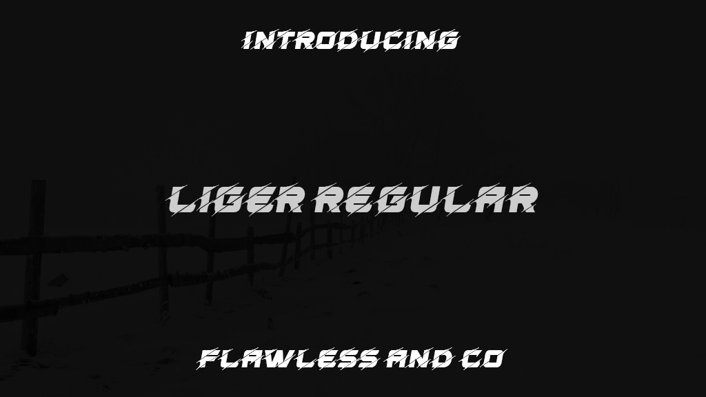 Liger Regular フォントサンプル画像  1