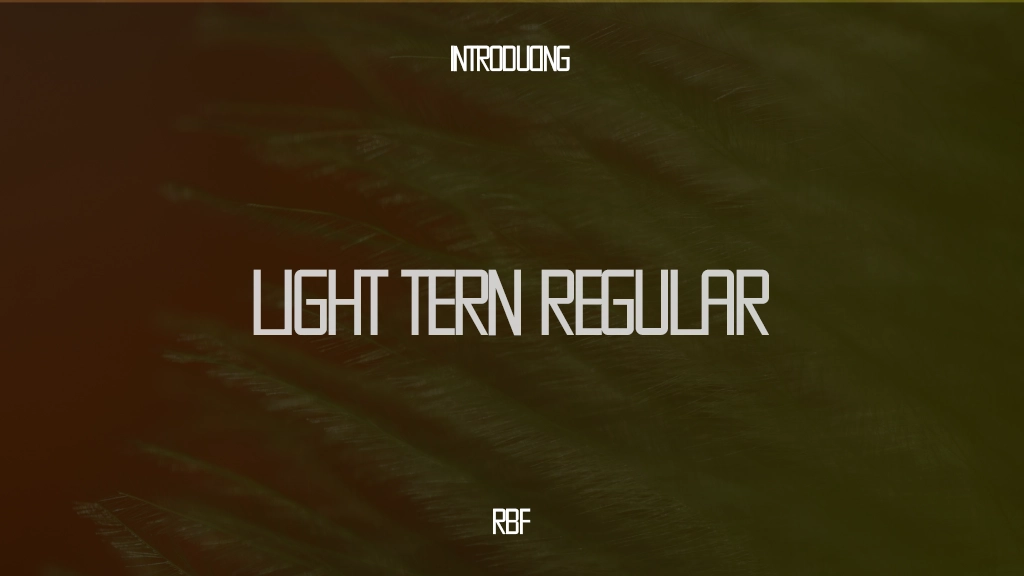 Light Tern Regular Font Sample Images  1