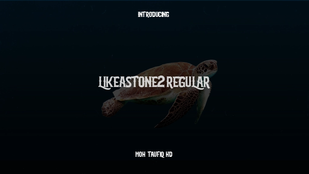 LIKEASTONE2 Regular Font Sample Images  1