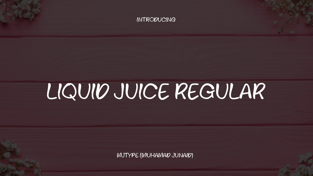 Liquid Juice Regular Images d’exemples de polices  1