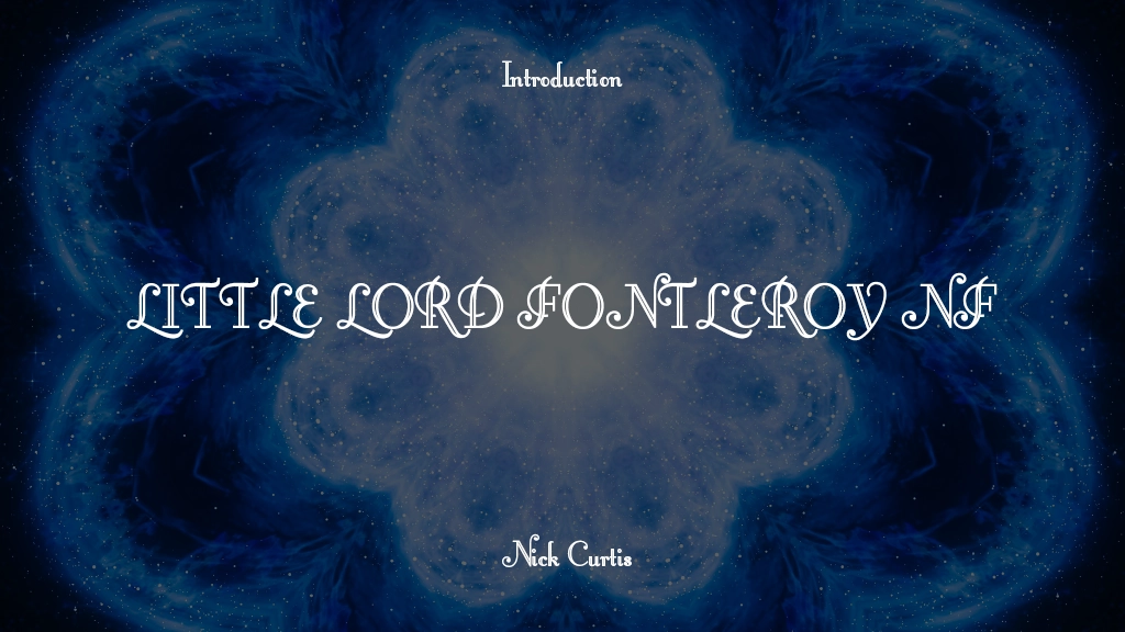 Little Lord Fontleroy NF Font Sample Image 1