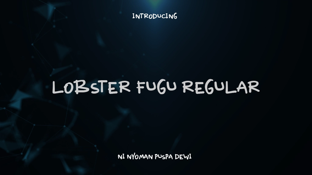 Lobster Fugu Regular Imagens de amostra de fonte  1