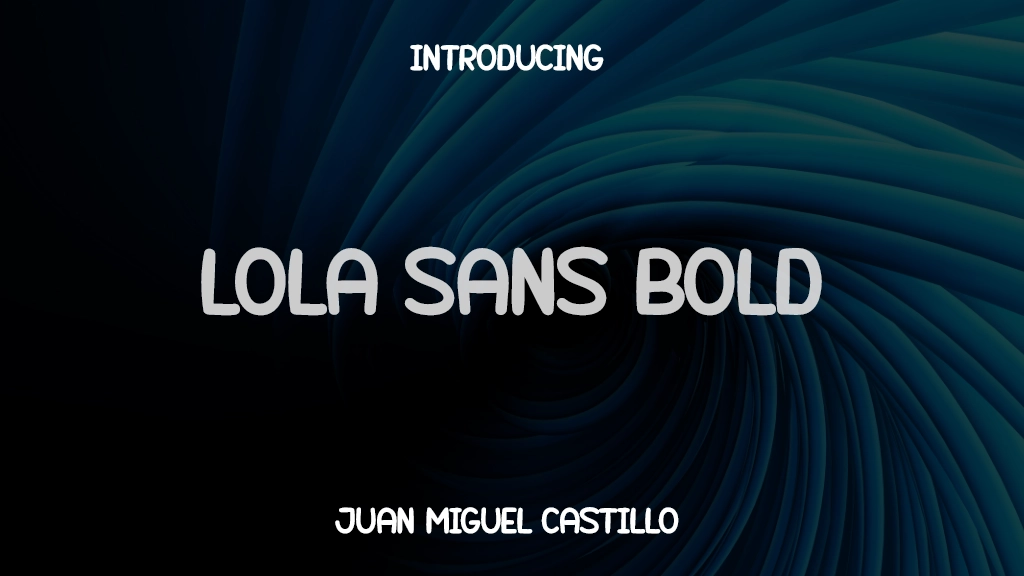 Lola Sans Bold Images d’exemples de polices  1