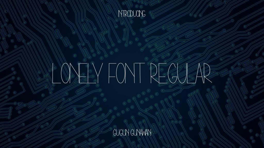 lonely font Regular Images d’exemples de polices  1