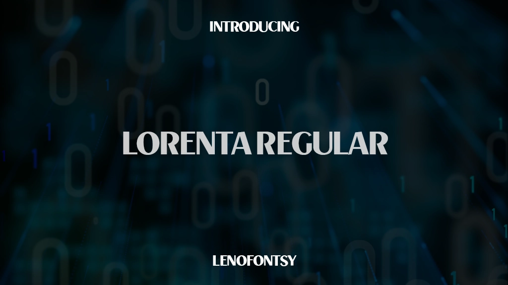 Lorenta Regular Font Sample Images  1