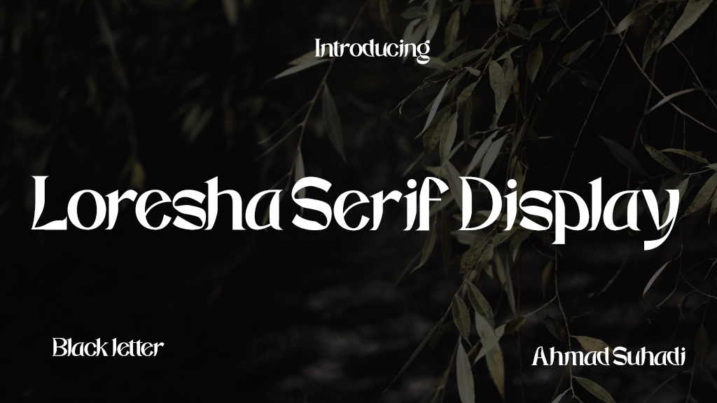 Loresha Serif Display Regular Font Sample Image 1