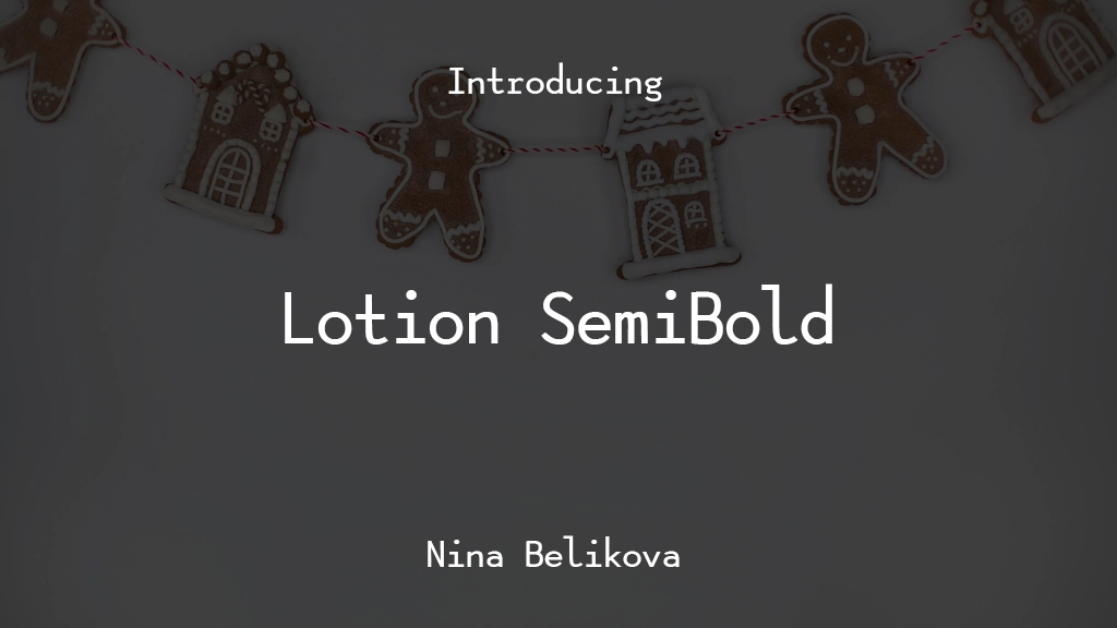 Lotion SemiBold 字体样本图像  1