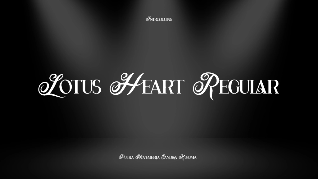 Lotus Heart Regular Beispielbilder für Schriftarten  1