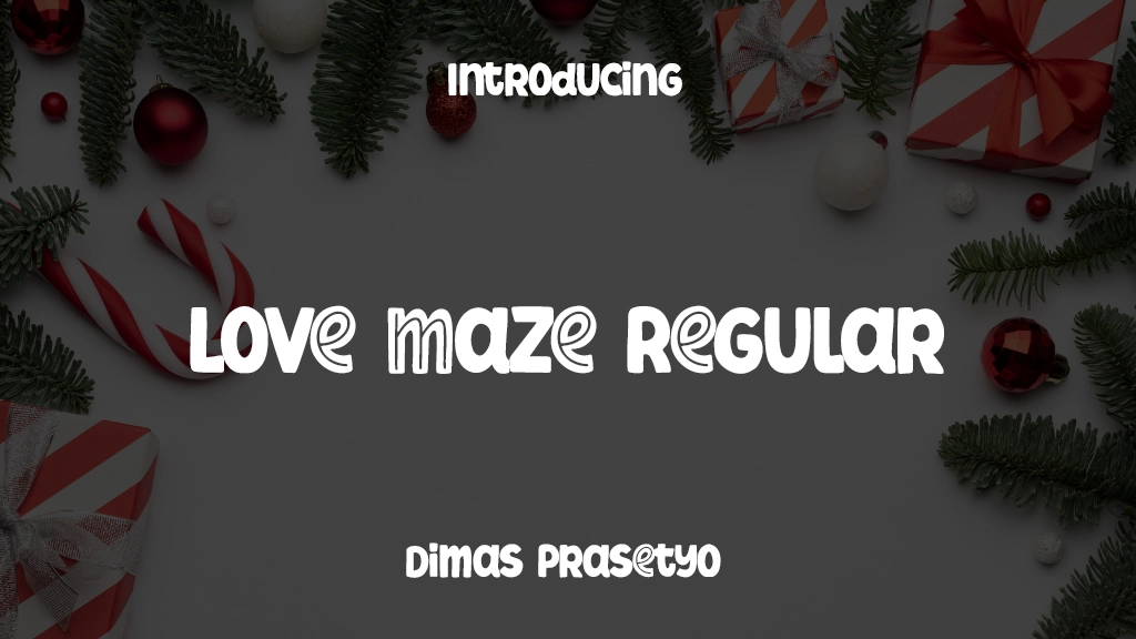 Love Maze Regular Font Sample Images  1