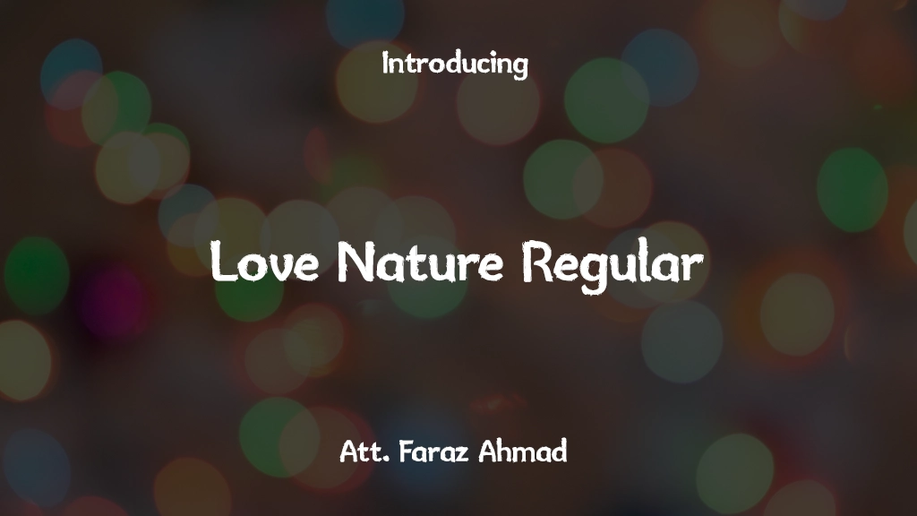 Love Nature Regular Imagens de amostra de fonte  1