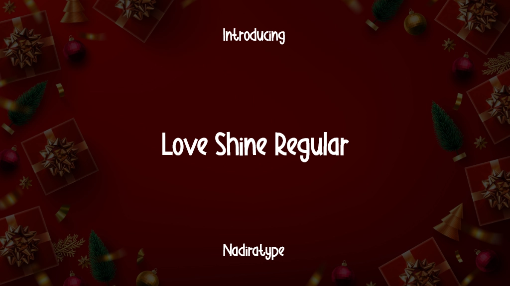 Love Shine Regular 글꼴 샘플 이미지  1