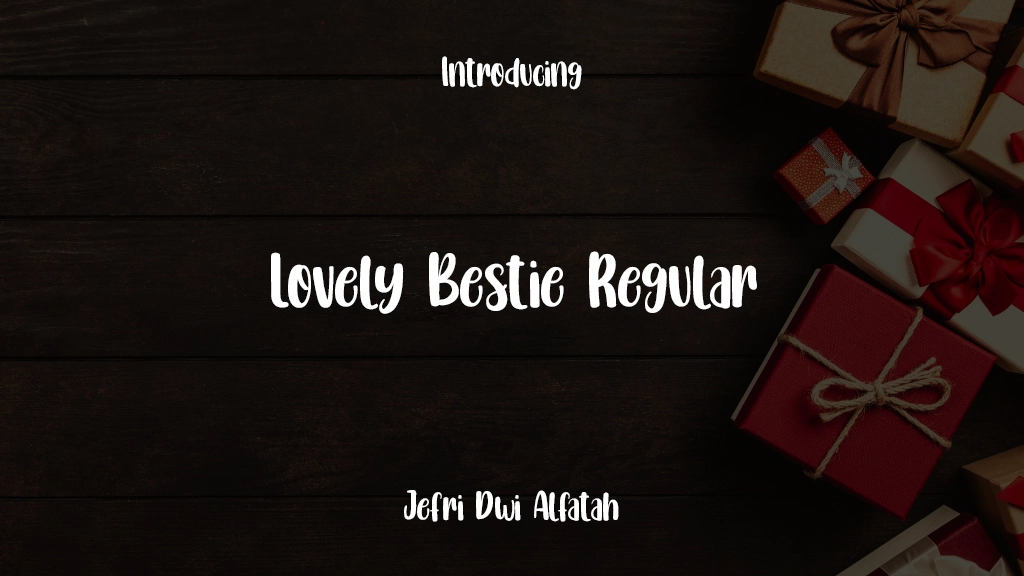 Lovely Bestie Regular Font Sample Images  1