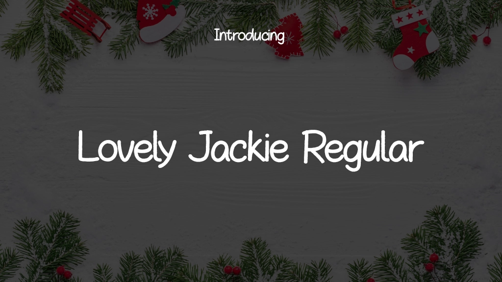 Lovely Jackie Regular Beispielbilder für Schriftarten  1