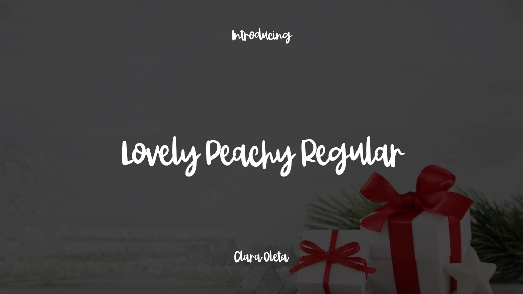 Lovely Peachy Regular Font Sample Images  1