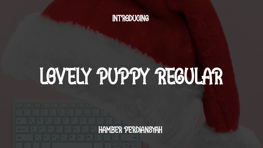 Lovely Puppy Regular Imagens de amostra de fonte  1