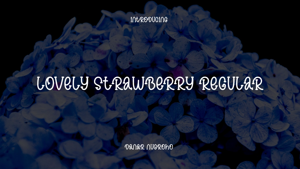 Lovely Strawberry Regular 字体样本图像  1