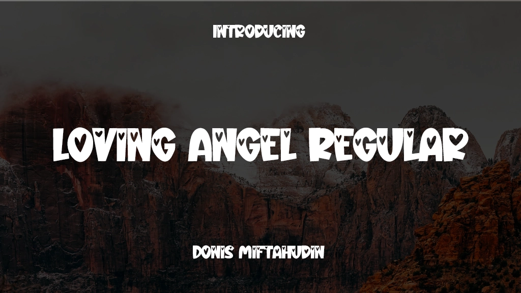 Loving Angel Personal Use Regular Images d’exemples de polices  1