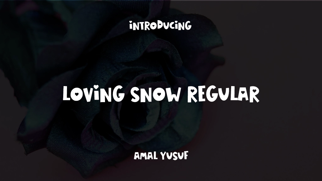 Loving Snow Trial Regular Font Sample Images  1