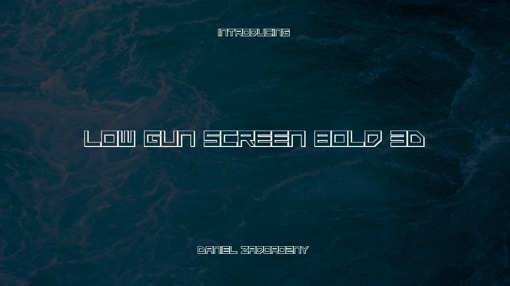 Low Gun Screen Bold 3D Bold 3D Font Sample Images  1