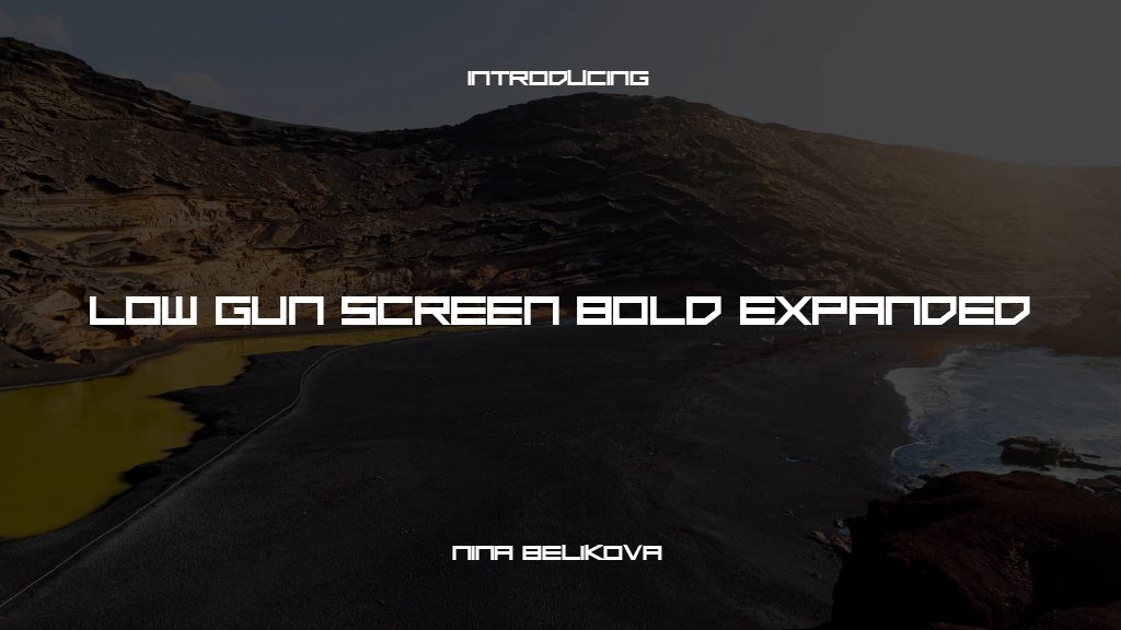 Low Gun Screen Bold Expanded Bold Expanded Font Sample Images  1