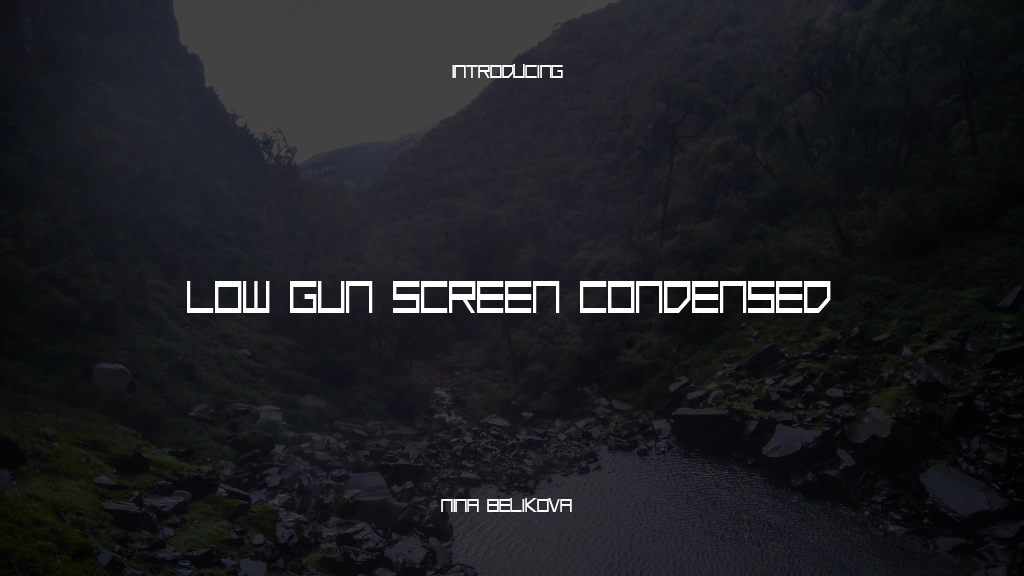 Low Gun Screen Condensed Condensed Font Sample Images  1