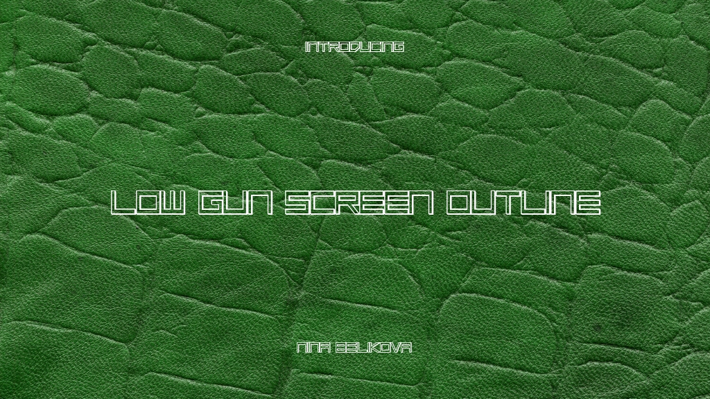 Low Gun Screen Outline Outline Font Sample Images  1