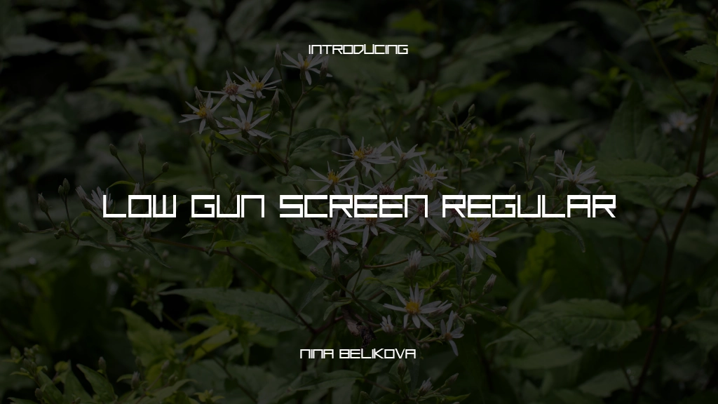 Low Gun Screen Regular Font Sample Images  1