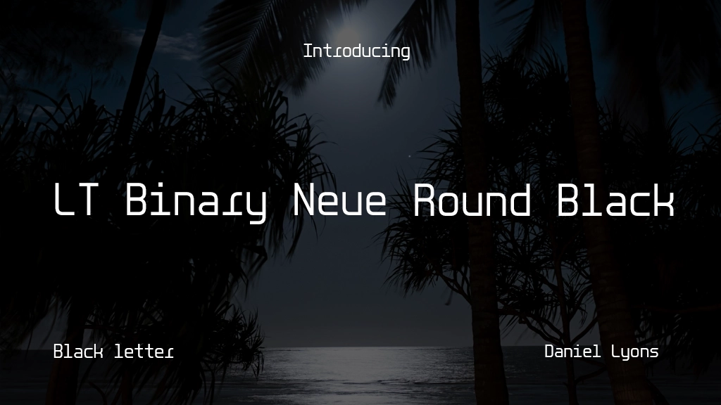 LT Binary Neue Round Black Font Sample Image 1