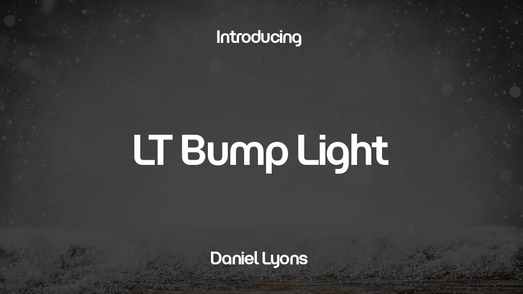 LT Bump Light Beispielbilder für Schriftarten  1