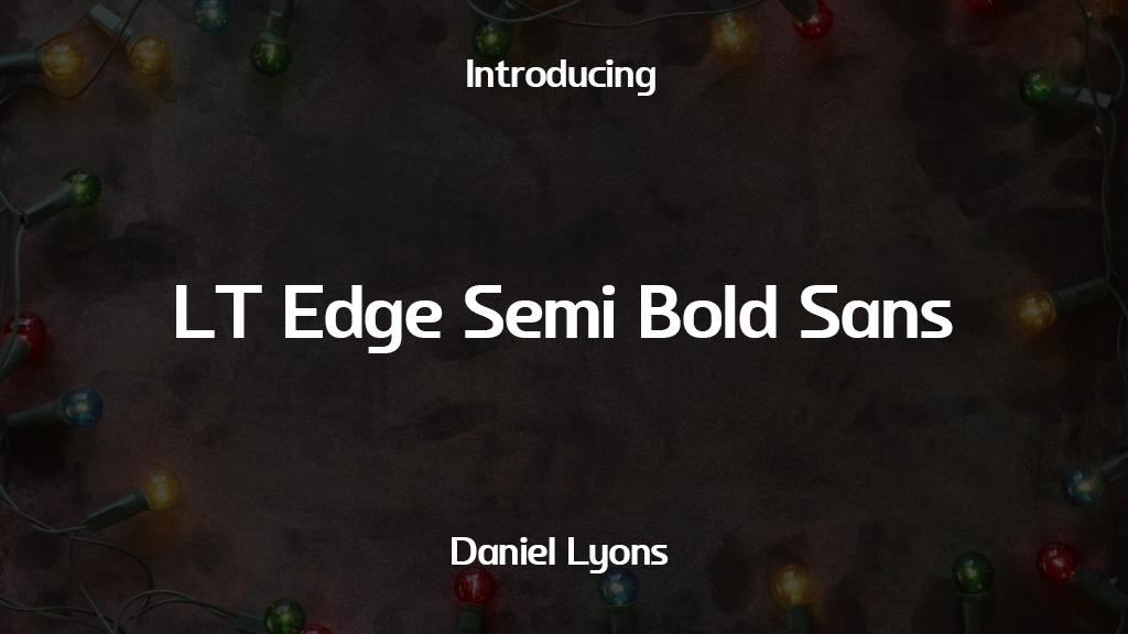 LT Edge Semi Bold Sans Imágenes de muestra de fuentes  1