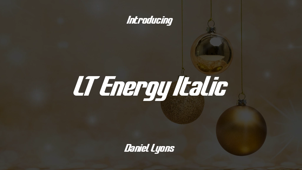 LT Energy Italic Images d’exemples de polices  1