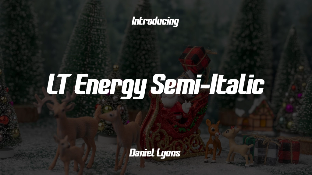 LT Energy Semi-Italic Images d’exemples de polices  1