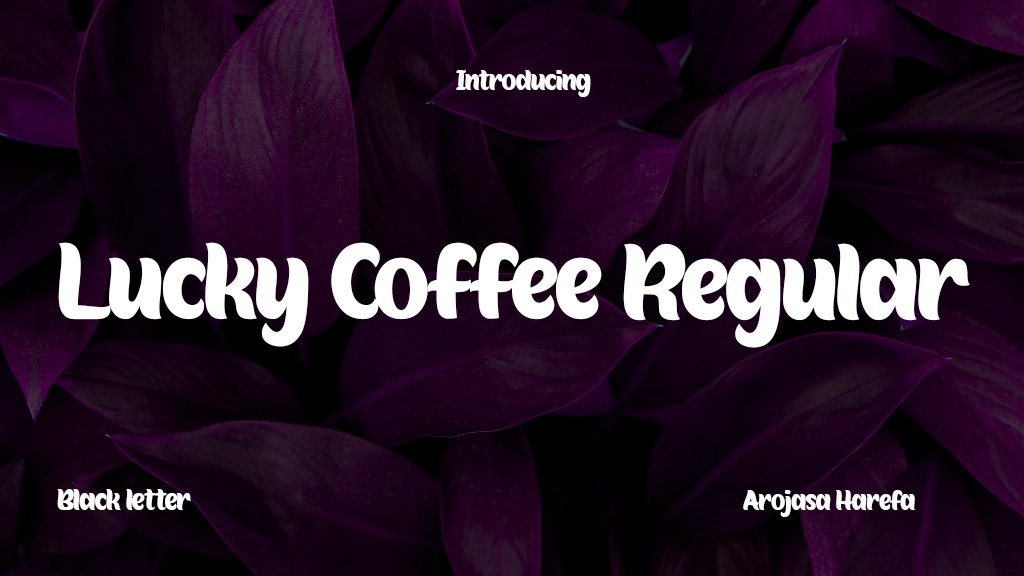 Lucky Coffee Regular Font Sample Image 1