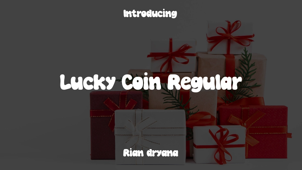 Lucky Coin Regular Font Sample Images  1