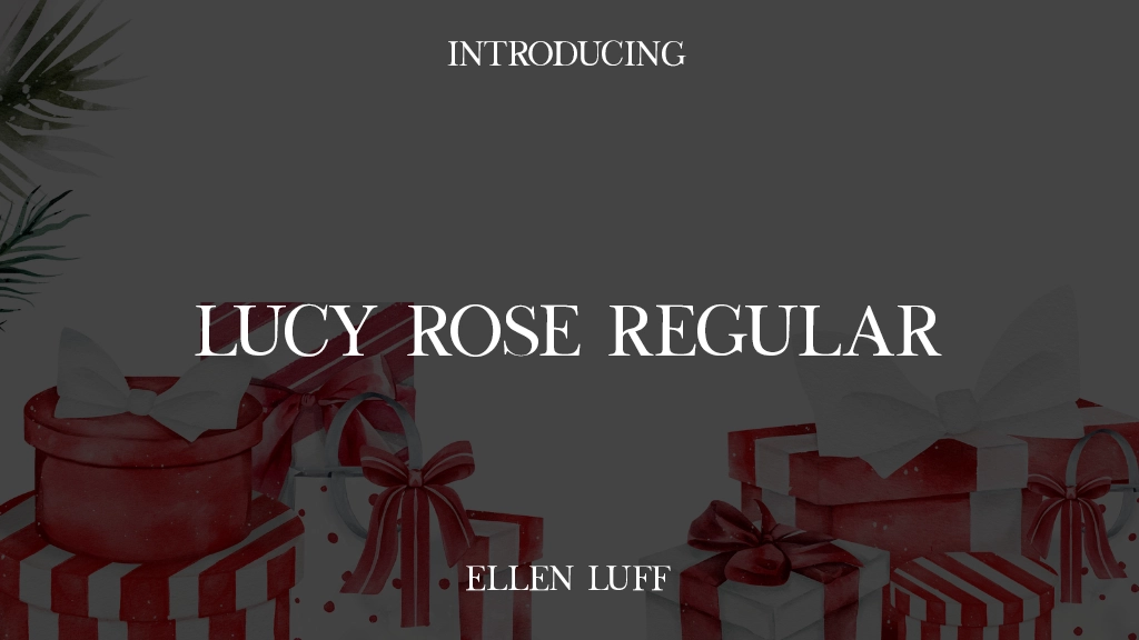 Lucy Rose PERSONAL Regular Font Sample Images  1