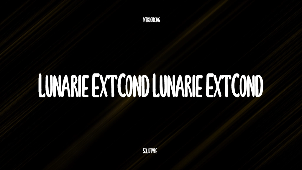 Lunarie ExtCond Lunarie ExtCond 글꼴 샘플 이미지  1