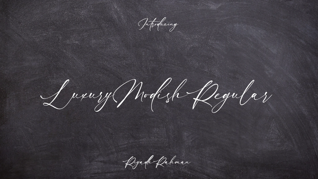 Luxury Modish Regular Font Sample Images  1